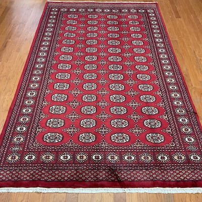 HERAT ORIENTAL Hand-knotted Prince Bokhara Wool Rug - 5'2 x 8'3