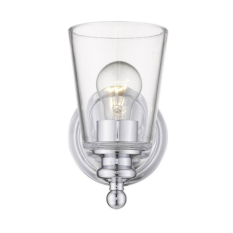 Modern Clear Glass Shade Wall Sconce with Swing Arm for Home Lighting
