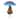 Solar Toadstool Stake - Blue - 11"X11"X13.75"