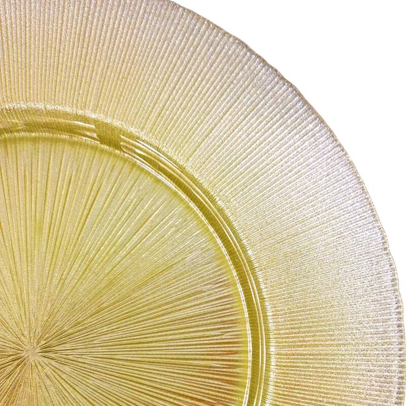 Ritz Glitter Gold Charger Plate - 13"