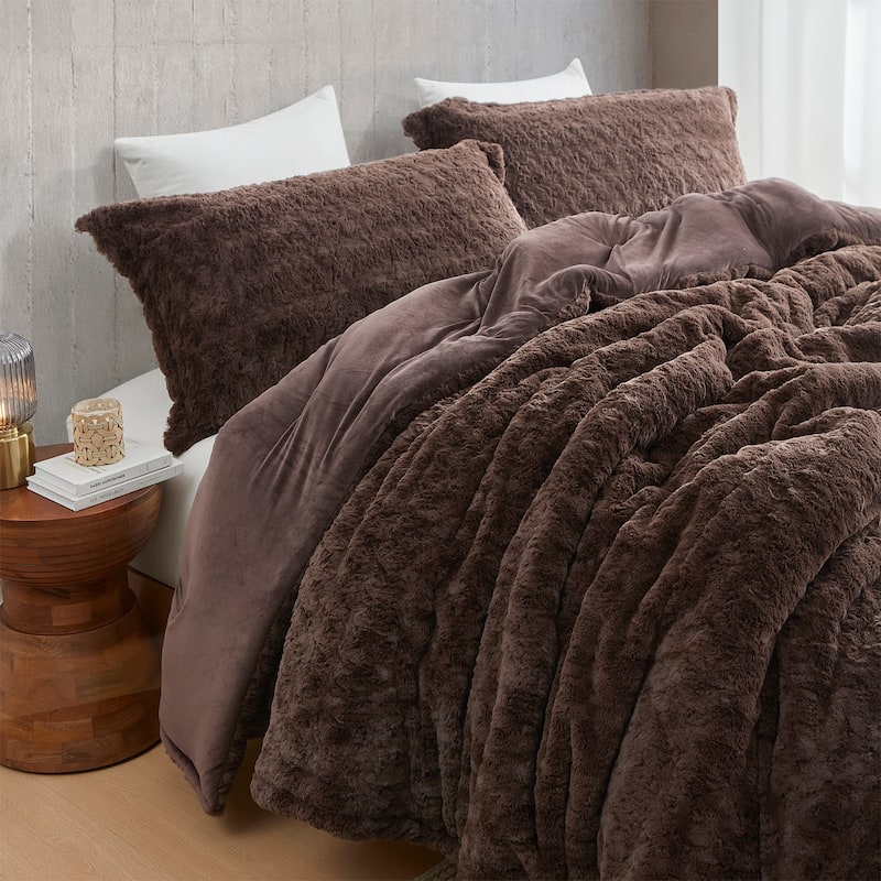 Fluffy Buffalo - Coma Inducer® Oversized Comforter Set - Earthtone Brown
