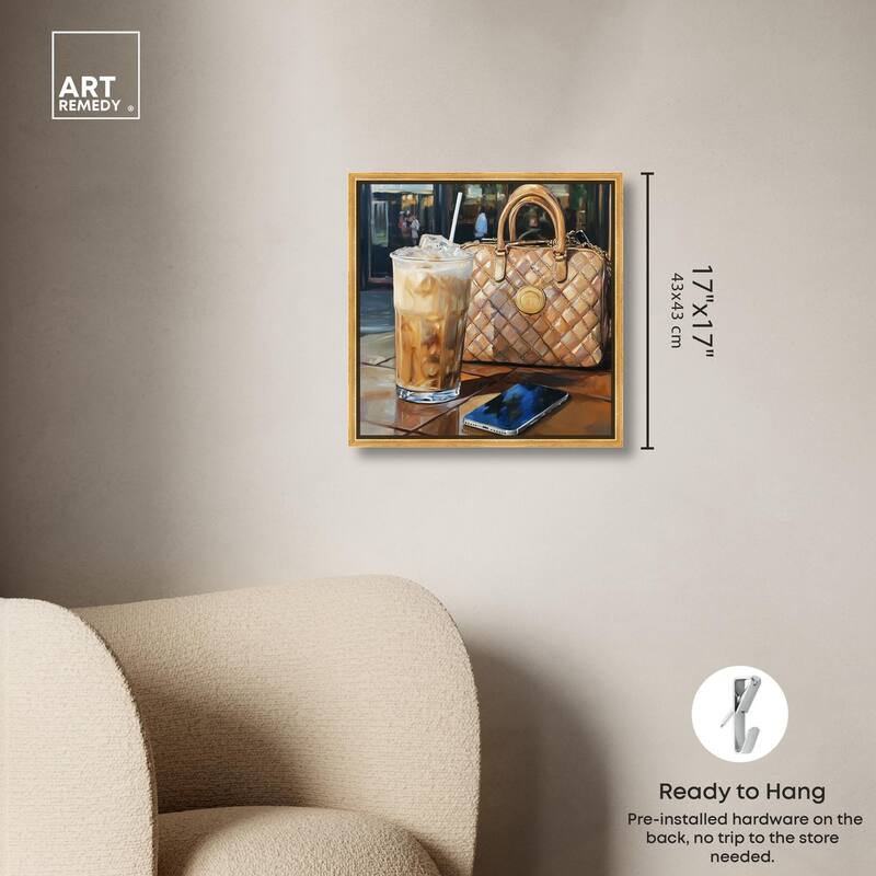 Out For Some Iced Coffee Canvas by Art Remedy