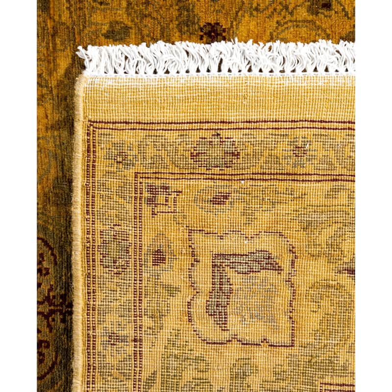 Overdyed One-of-a-Kind Hand-Knotted Area Rug - Yellow - 4' 2" x 6' 3"