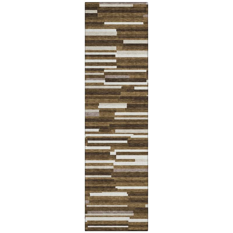 Machine Washable Indoor/ Outdoor Chantille Modern Stripes Rug