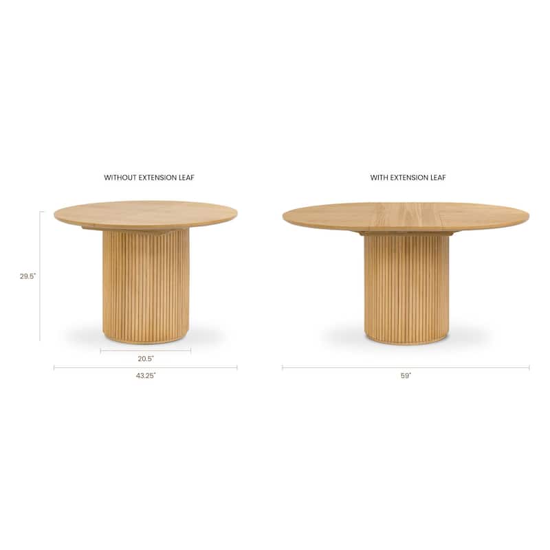 Poly & Bark Ronda 43"-59" Wood Extension Dining Table