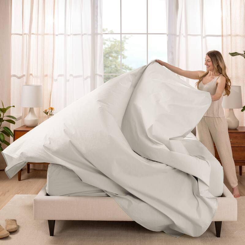 Bare Home Organic Cotton Sheet Set - Crisp Percale Weave