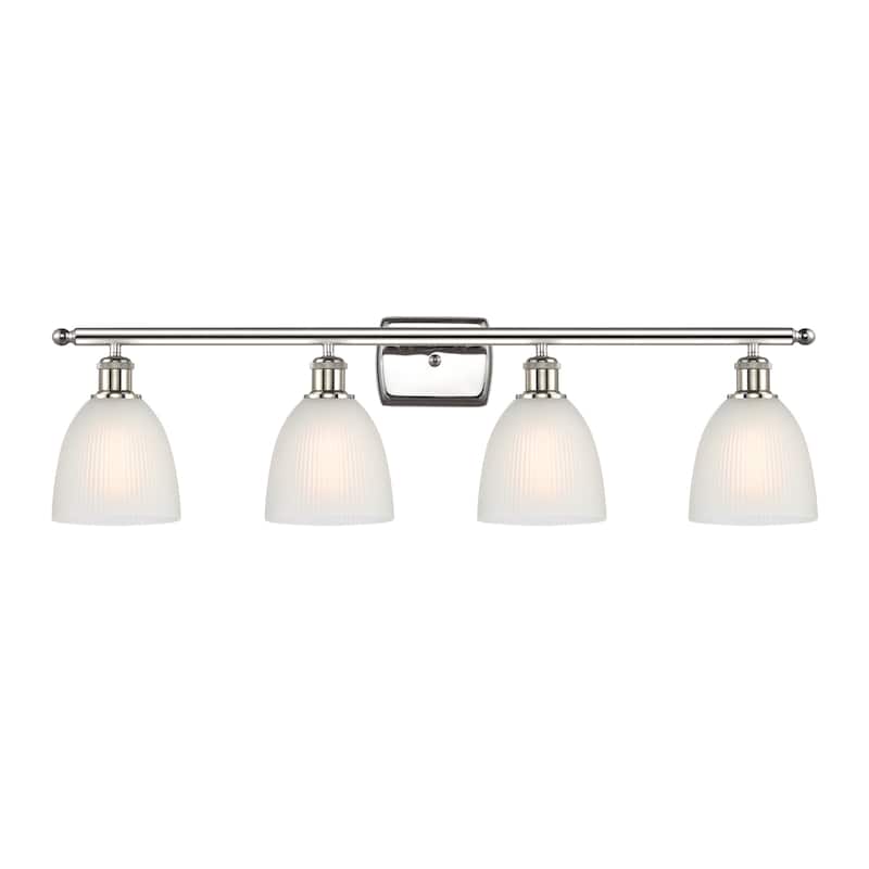 Innovations Lighting Castile 4 Light 36" Wide Bathroom Vanity Light - Polished Nickel / White