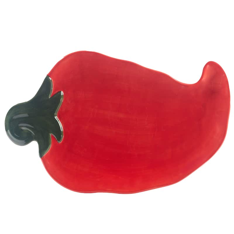 Certified International Chili Pepper 3-D Platter - 19.5" x 12.25" x 2"