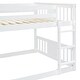 preview thumbnail 19 of 24, Full over Full Bunk Bed with Ladder & Gray Solid Wood