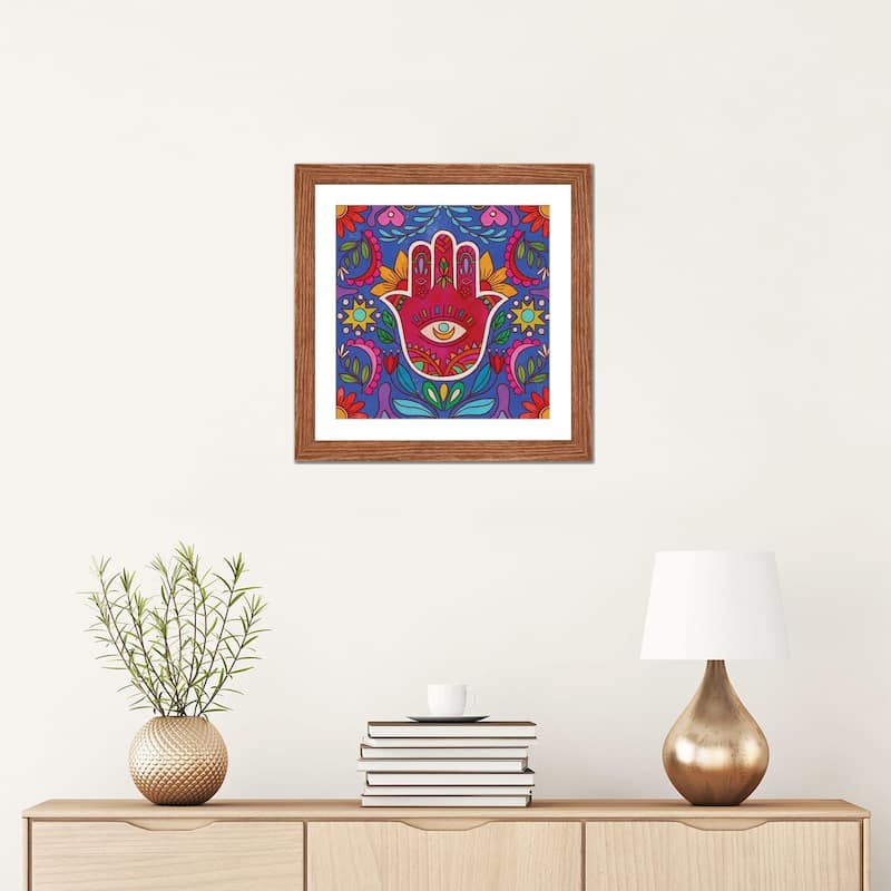 iCanvas "Colorful Hamsa Hand" by Olivia B√ºrki