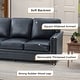 preview thumbnail 34 of 70, Rita Transitional Living Room 3-Seat Genuine Leather Nailhead Sofa with Solid Wood Legs and Removable Cushions