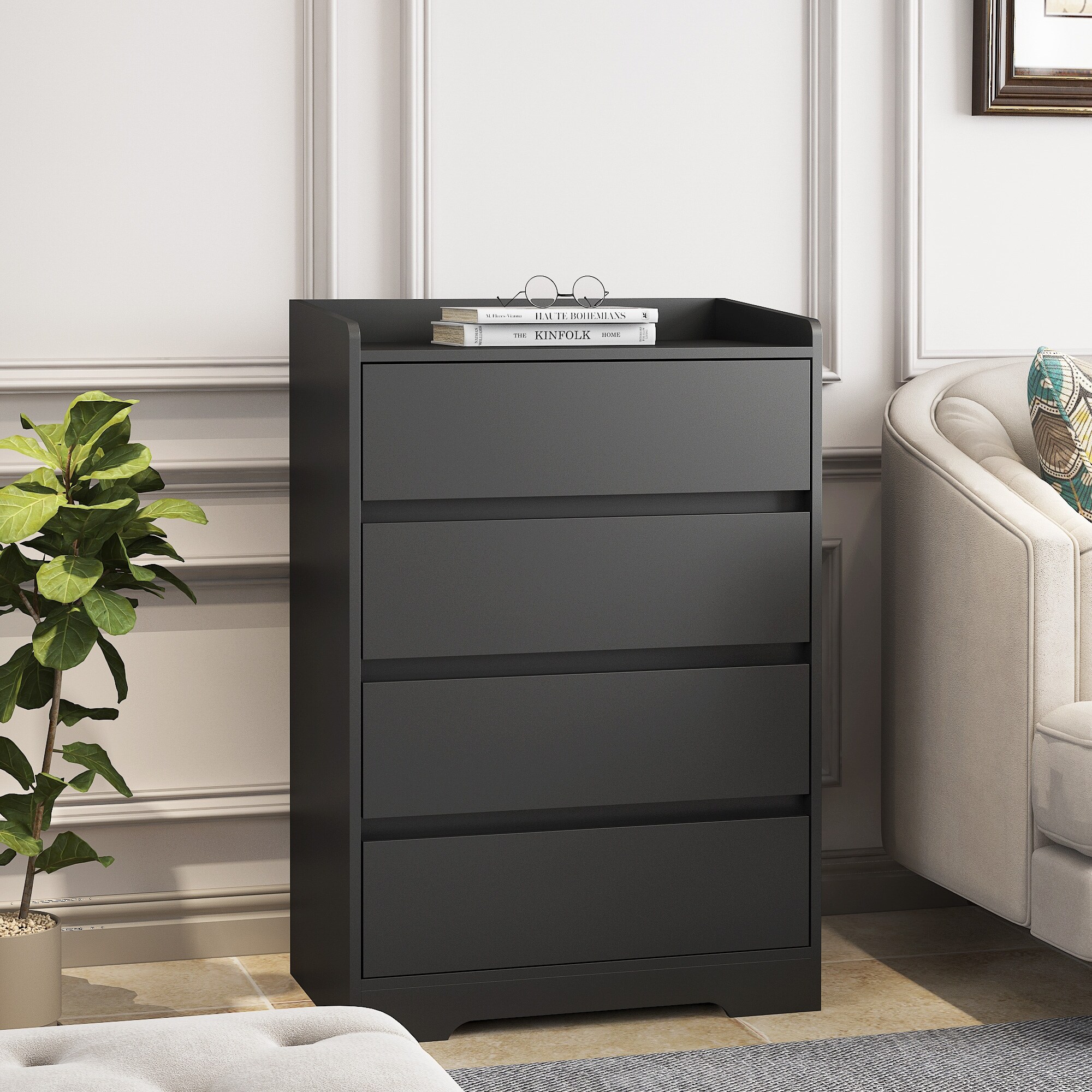 black 4-drawer dresser ikea IKEA Nordmela 4-Drawer Dresser Black-Blue 62 58x19 Martinique