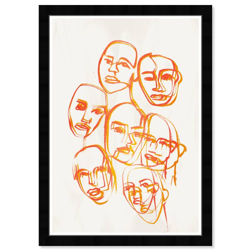 Wynwood Studio Prints People and Portraits Friendly Faces White and Modern & Contemporary Wall Art Canvas Print