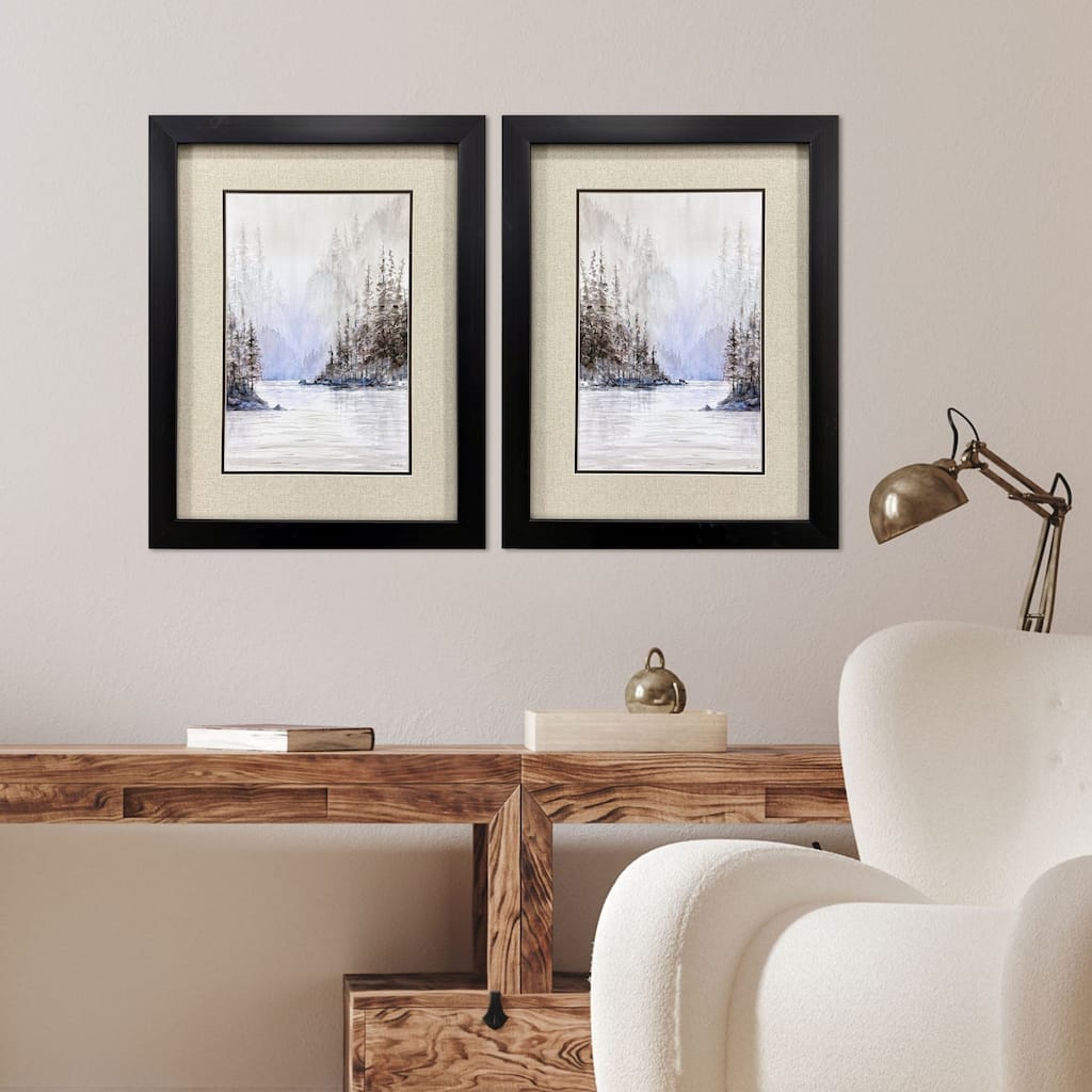 Paragon Mountain River Framed Art - Set of 2