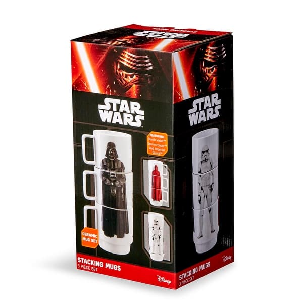 JoyJolt Star Wars Striking Sketch Characters Pint Mug, Set of 4