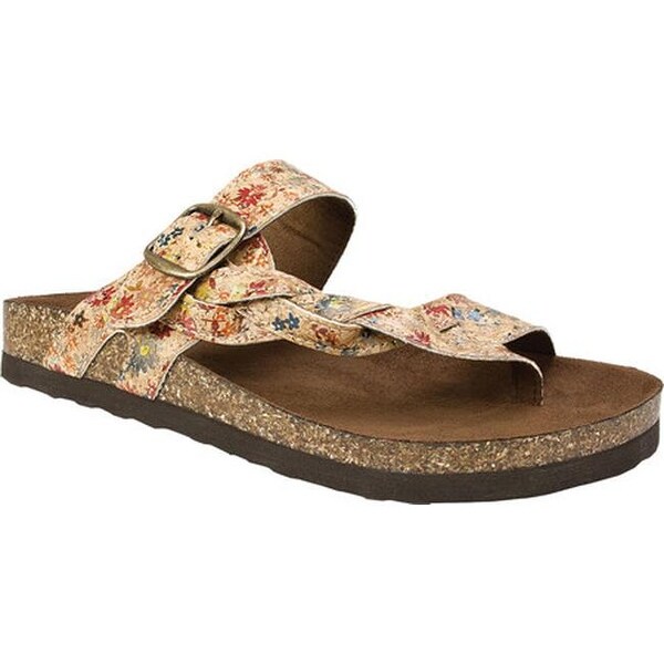 white mountain cork sandals