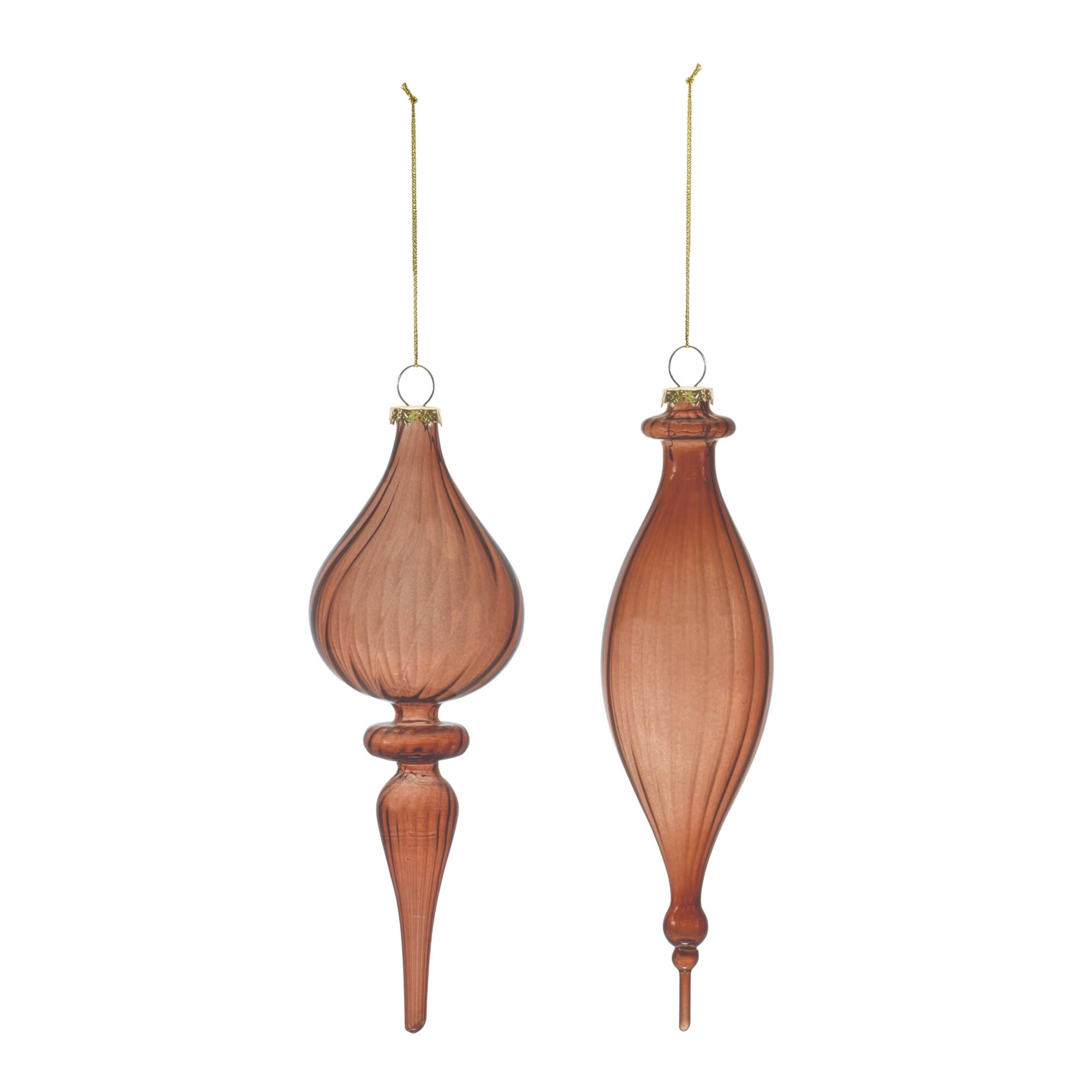 Ribbed Glass Finial Ornament (Set of 6) Bed Bath & Beyond 37972285