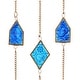 preview thumbnail 4 of 5, The Novogratz Multi Colored Metal Indoor Outdoor Geometric Windchime with Stained Glass