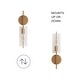 preview thumbnail 11 of 11, Velus Modern Contemporary Gold 1-light Long Bar Bathroom Vanity Light Glass Wall Sconce