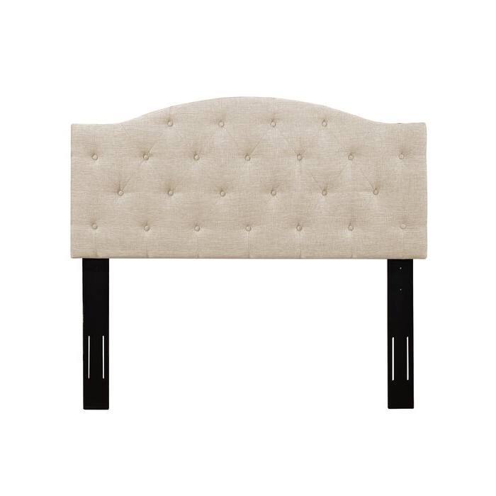 Twin Size Button-Tufted Fabric Headboard with Adjustable Height