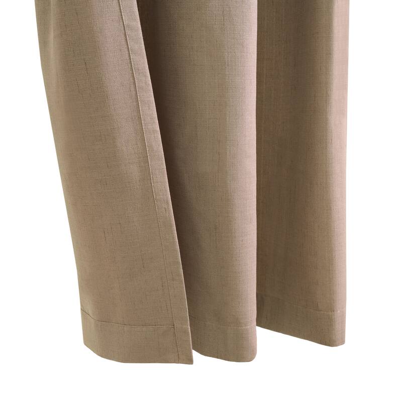 Mulberry Light Filtering Raw Silk Dual Header Curtain Panel by Habitat