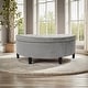 preview thumbnail 45 of 46, Adeco Half Moon Tufted Storage Ottoman Bench