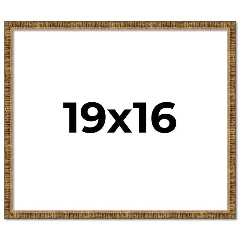 19x16 Frame Gold Kingsley Distressed Solid Wood Picture Frame Width