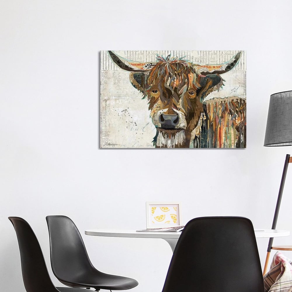 iCanvas "Colorful Highland Cow" by Traci Anderson Canvas Print