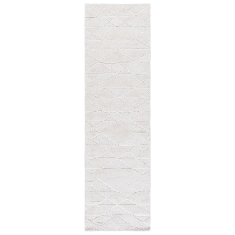 SAFAVIEH Handmade Rodeo Drive Tayla Mid-Century Modern Wool Rug - 2'3" x 8' Runner - Ivory