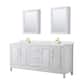 Option White / Giotto Quartz Top / Brushed Gold Hardware