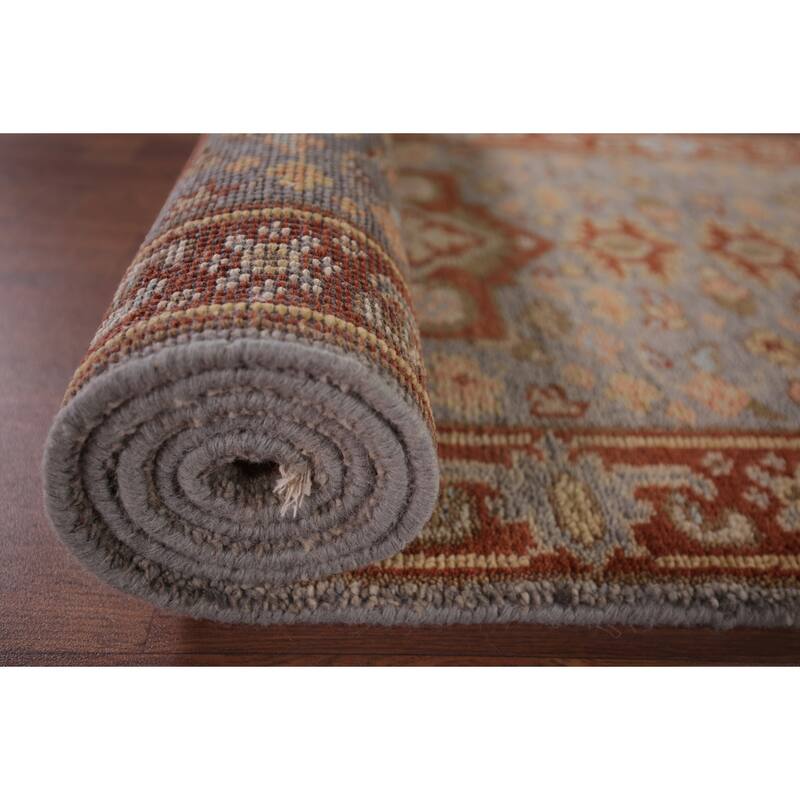 Geometric Kazak Oriental Runner Rug Hand-Knotted Wool Carpet - 2'6"x 10'9"
