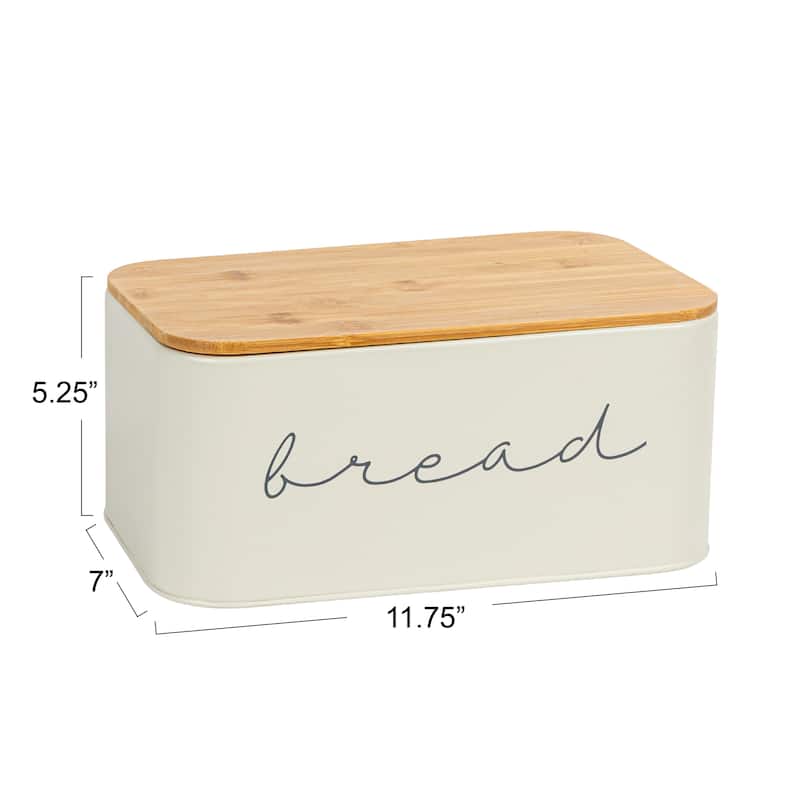Metal "Bread" Bin with Bamboo Lid