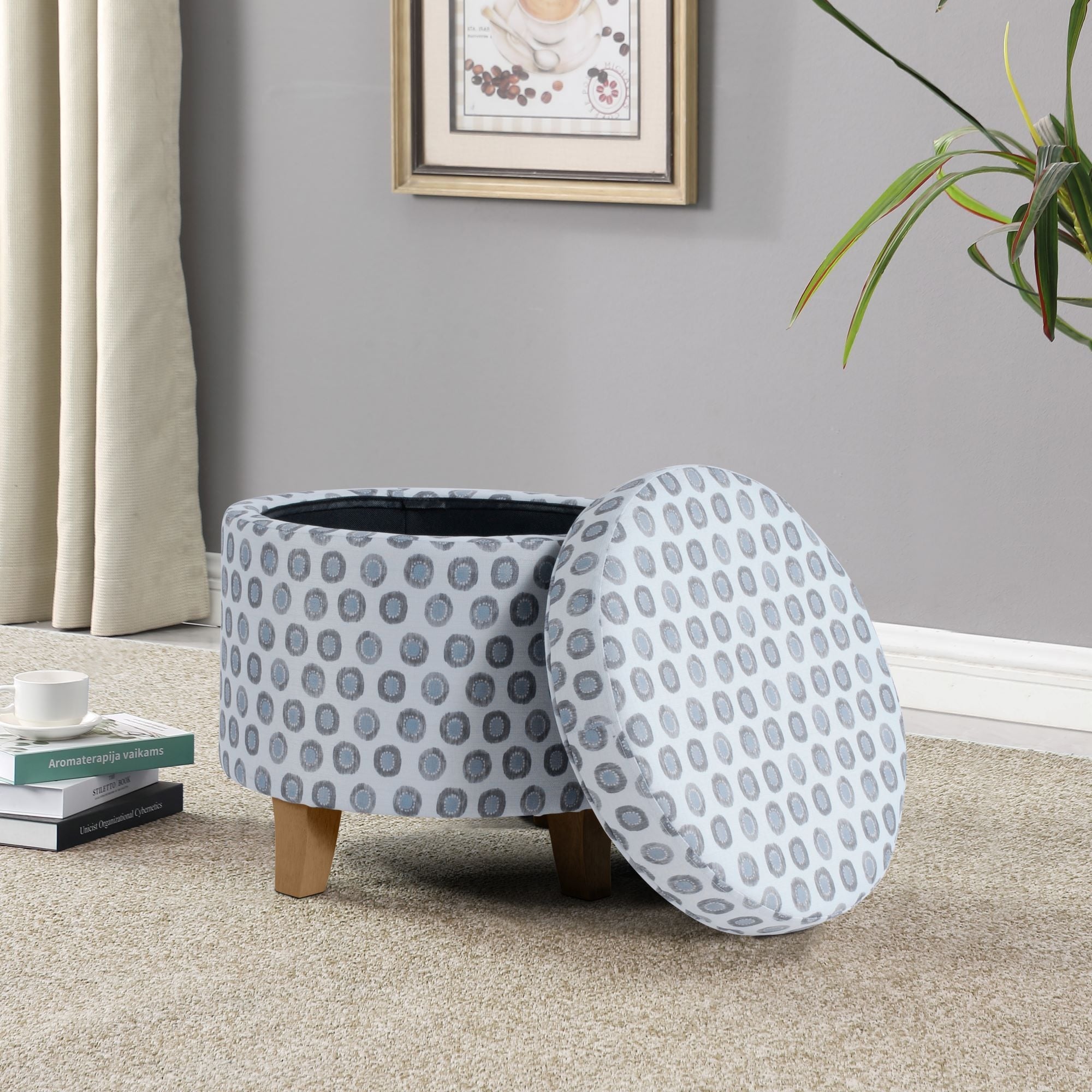 Carson Carrington Hnifsdalur Round Storage Ottoman - Picture 27 of 30
