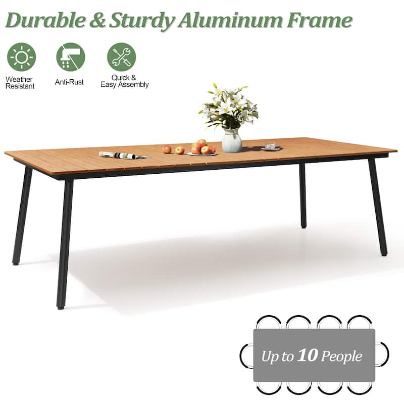 VredHom Outdoor Patio Aluminum Dining Table