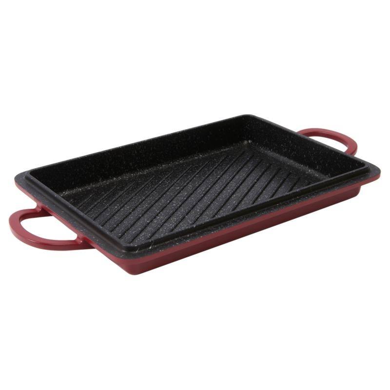 Curtis Stone Dura-Pan+ 2-in-1 Grill Pan Refurbished - Red