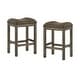 preview thumbnail 4 of 2, Tozos Farmhouse Chestnut Padded Counter Height Stool (Set of 2) by Furniture of America