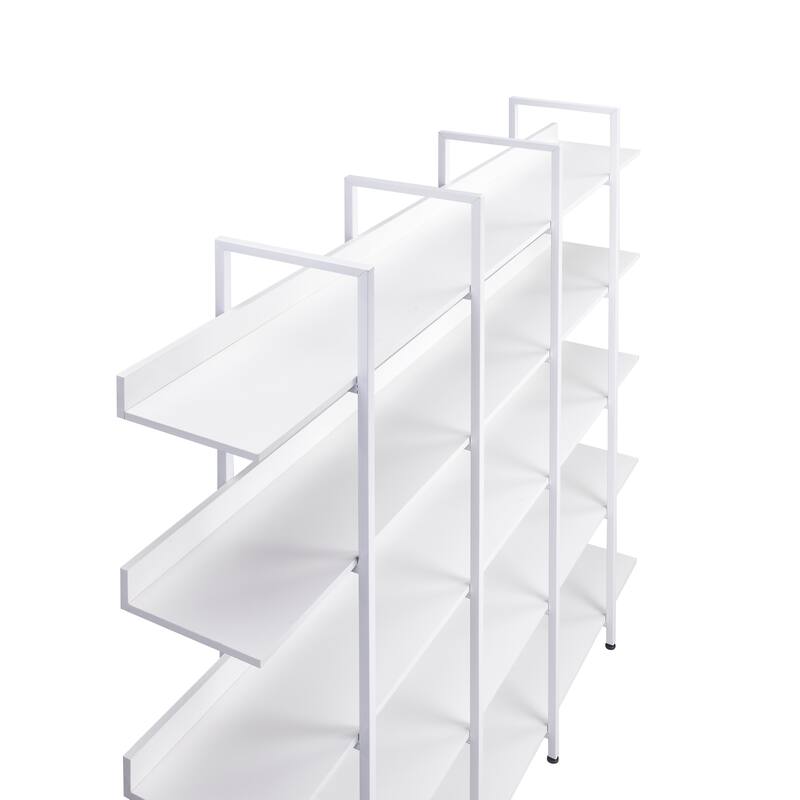 5 Tier Bookcase Home Office Open Bookshelf with Metal Frame - 70.90* 11.80 * 70.90