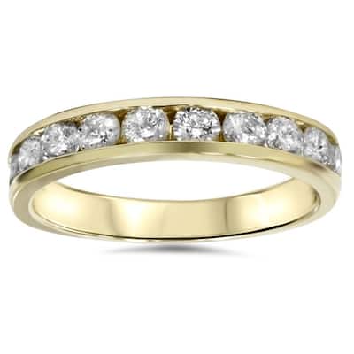 1/2ct Yellow Gold Channel Set Diamond Wedding Ring