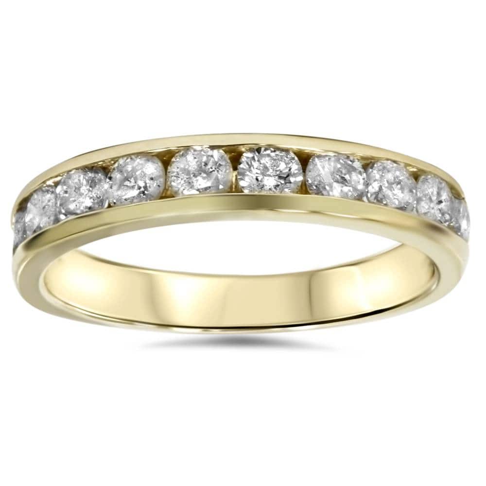 Bliss Diamond 1/2ct Yellow Gold Channel Set Diamond Wedding Ring
