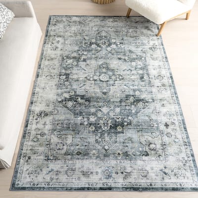 Nuloom Kaiana Medallion SplashGuard Machine Washable Area Rug