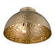 preview thumbnail 8 of 10, Golden Lighting Shepard 3-light Flush Mount in Modern Brass and Modern Brass shade