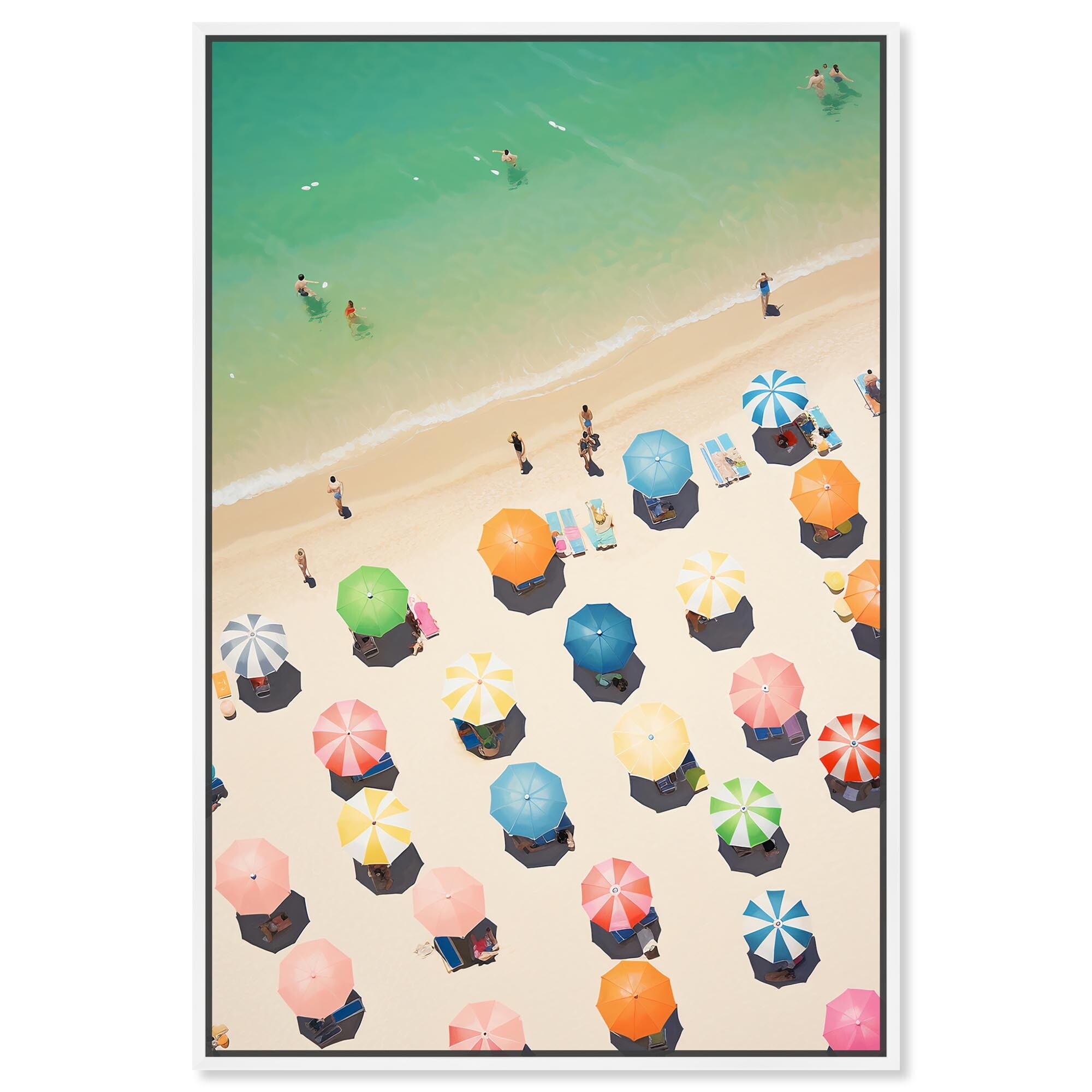 A Summer Day Canvas Modern Beach Wall Art by Art Remedy