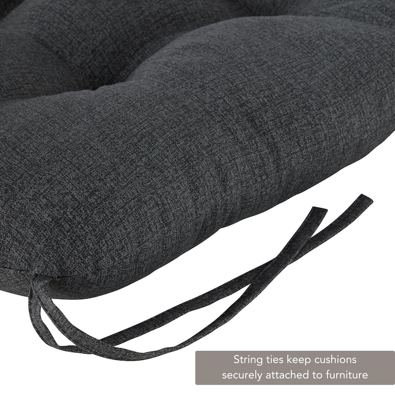 Solid Heathered Outdoor Seat/Back Chair Cushion (Cushion Only)