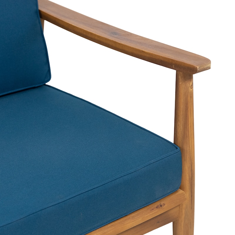 Willowbrook Outdoor Acacia Loveseat and Coffee Table by Christopher Knight Home