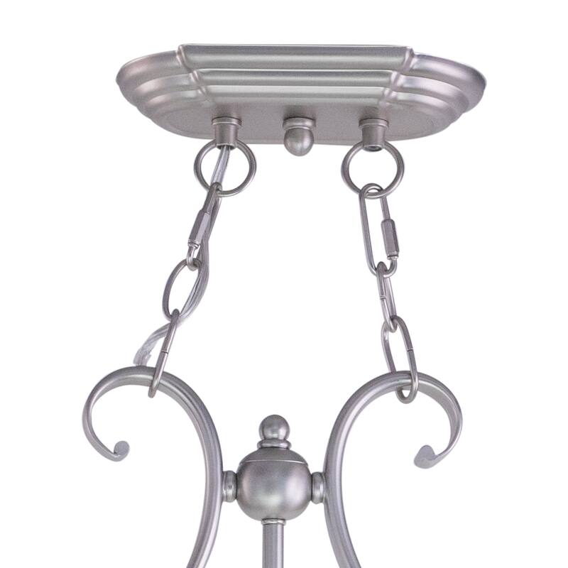 Monrovia 3L Linear Chandelier Island Pendant Light Fixture White Glass - 43.75-in W x 20.25-in H x 11.25-in D