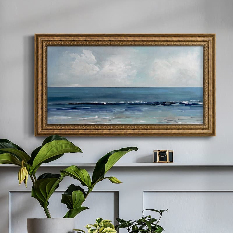 Blue Seas Premium Framed Canvas- Ready to Hang