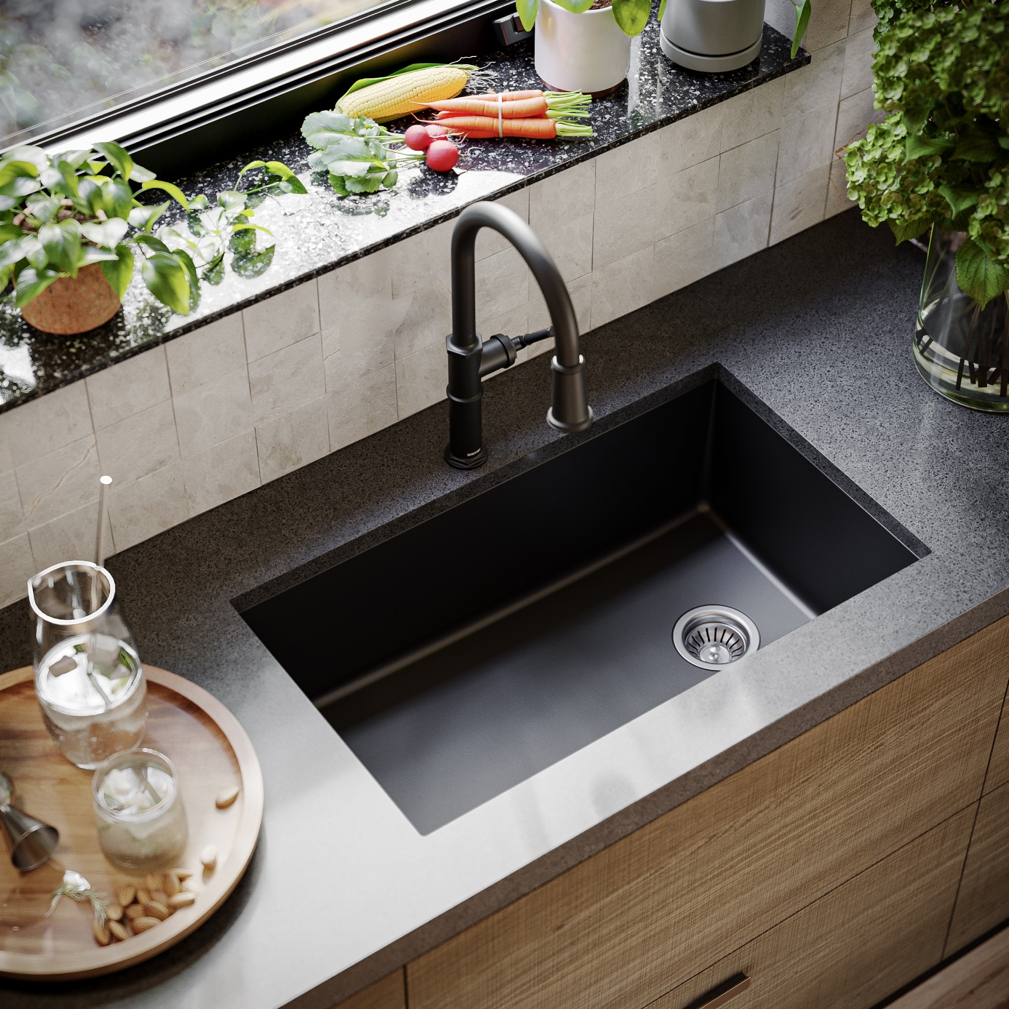 Karran Undermount Quartz Single-bowl Kitchen Sink