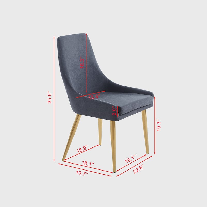 Fabric Dining Chairs Set of 2