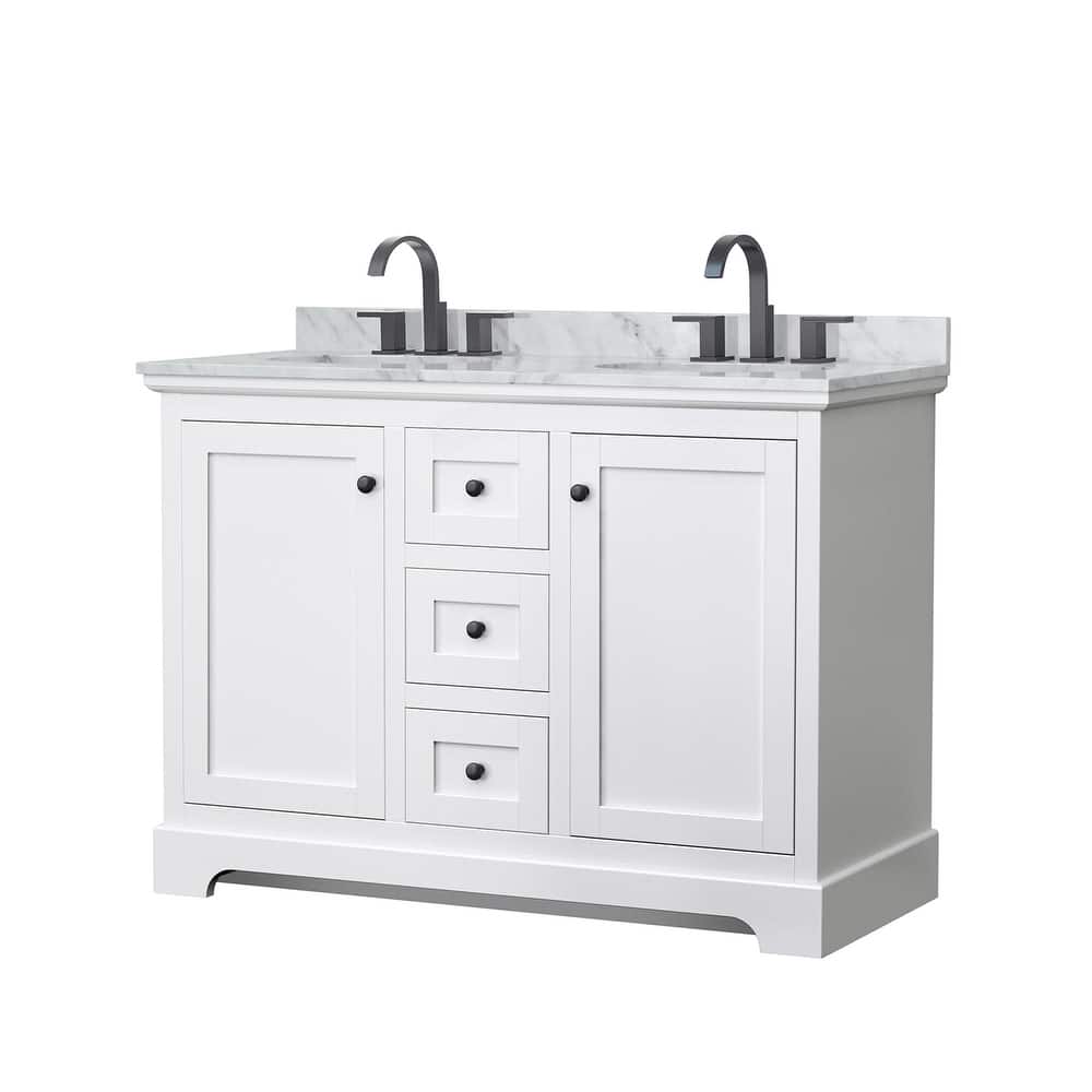 Wyndham Collection Avery 48" Free Standing Double Basin Vanity Set