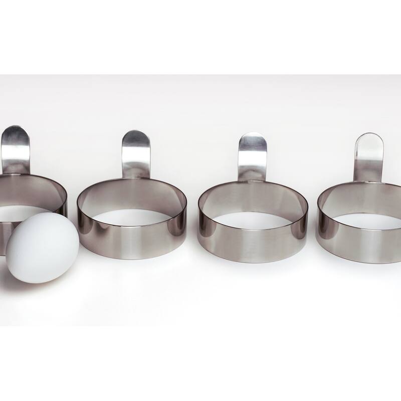 Porcelain Egg Cups & Spoons - Set Of 8 (4C + 4Sp)
